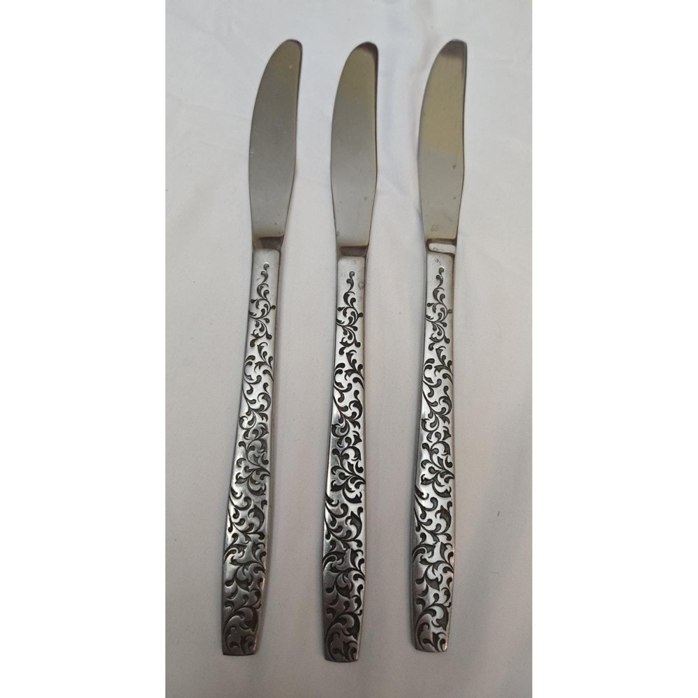 Lot Of 3 Pieces Of Corsican Stainless Steel Flatware Butter Knives - Normal Wear